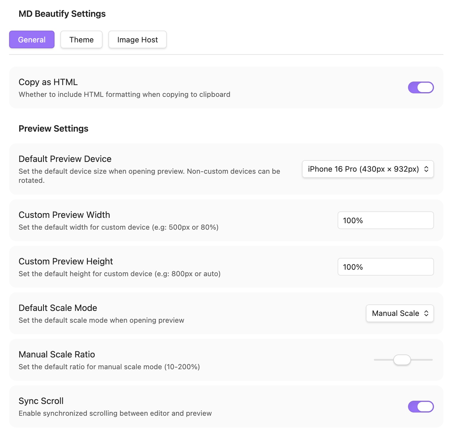 MD Beautify Obsidian plugin screenshot